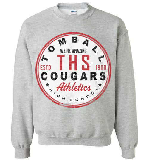 Tomball High School Cougars Sports Grey Sweatshirt 28