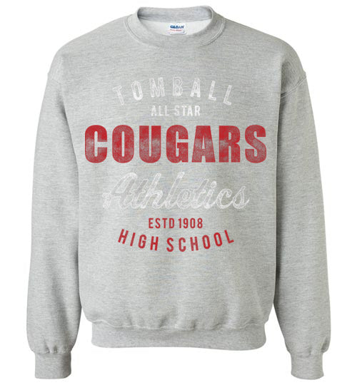 Tomball High School Cougars Sports Grey Sweatshirt 34