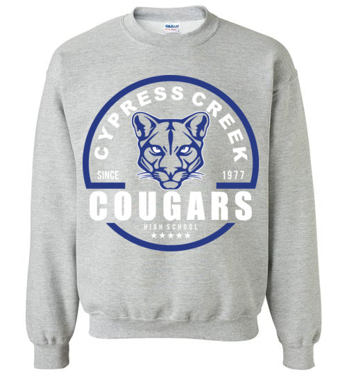 Cypress Creek High School Cougars Sports Grey Sweatshirt 04