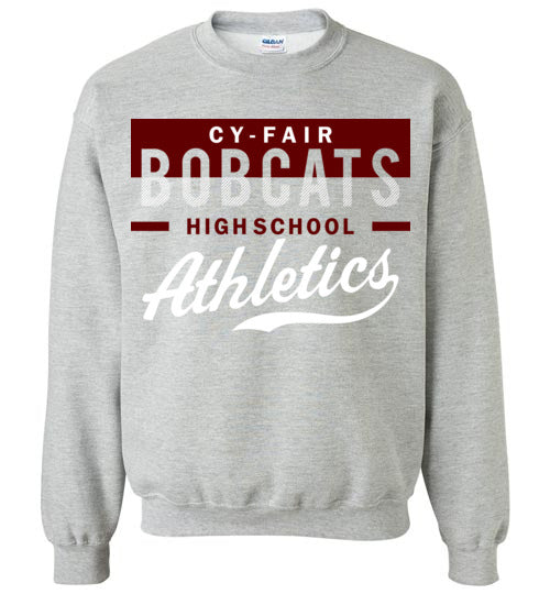 Cy-Fair High School Bobcats Sports Grey Sweatshirt 48