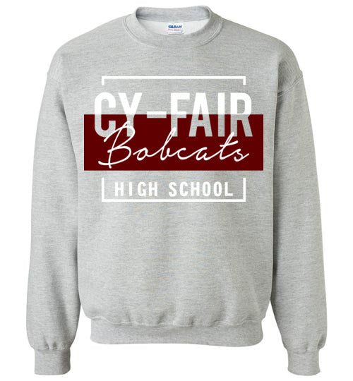 Cy-Fair High School Bobcats Sports Grey Sweatshirt 05