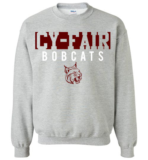 Cy-Fair High School Bobcats Sports Grey Sweatshirt 06