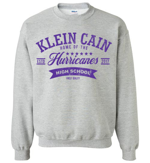 Klein Cain Hurricanes - Design 96 - Grey Sweatshirt