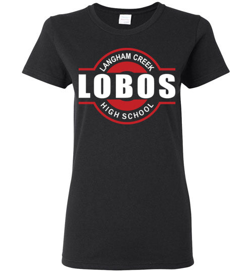 Langham Creek High School Lobos Women's Black T-shirt 11