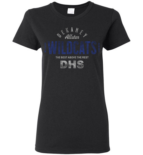 Dekaney High School Wildcats Women's Black T-shirt 40