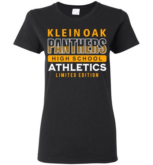 Klein Oak Panthers - Design 90 - Ladies Black T-shirt