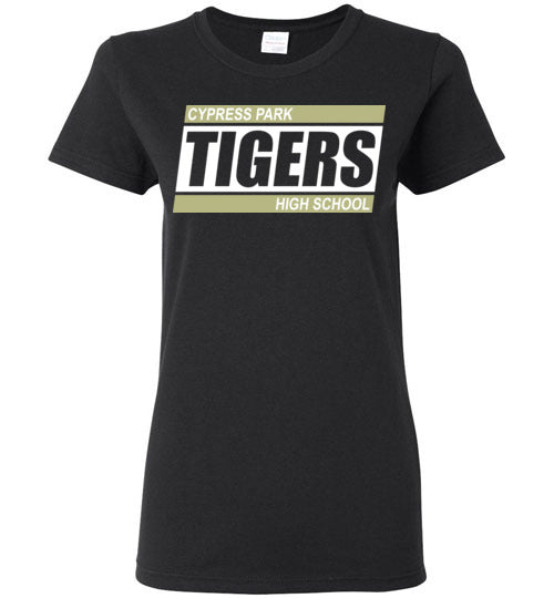 Cypress Park High School Tigers Women's Black T-shirt 72