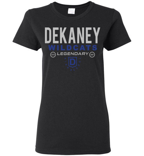 Dekaney High School Wildcats Women's Black T-shirt 03