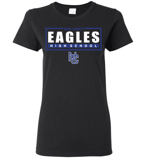 New Caney Eagles High School Black Women's T-shirt 49