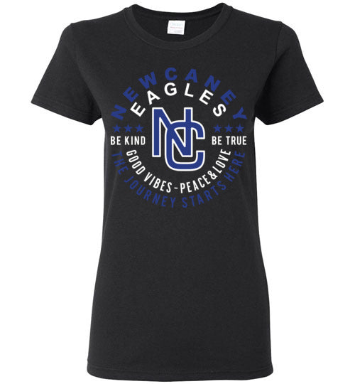 New Caney Eagles High School Black Women's T-shirt 16