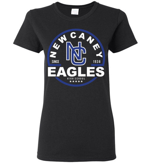 New Caney Eagles High School Black Women's T-shirt 04