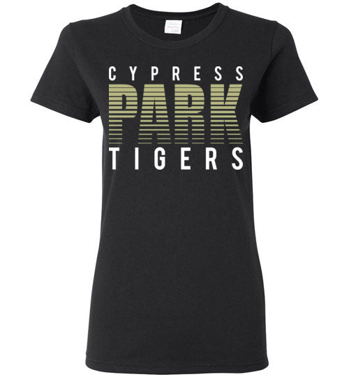 Cypress Park High School Tigers Women's Black T-shirt 24