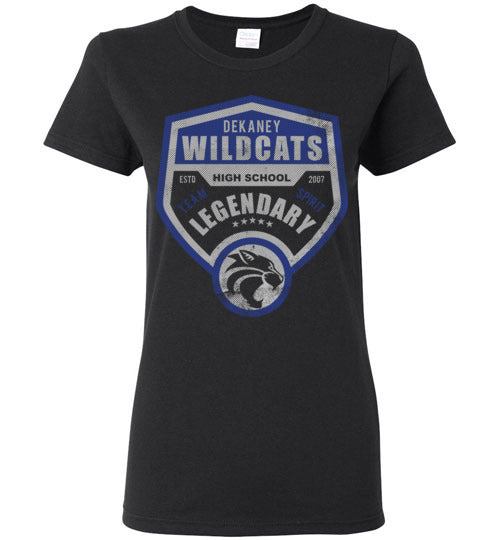 Dekaney High School Wildcats Women's Black T-shirt 14