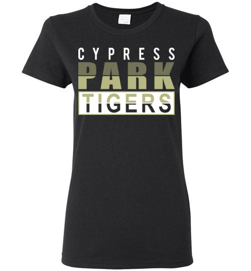 Cypress Park High School Tigers Women's Black T-shirt 31