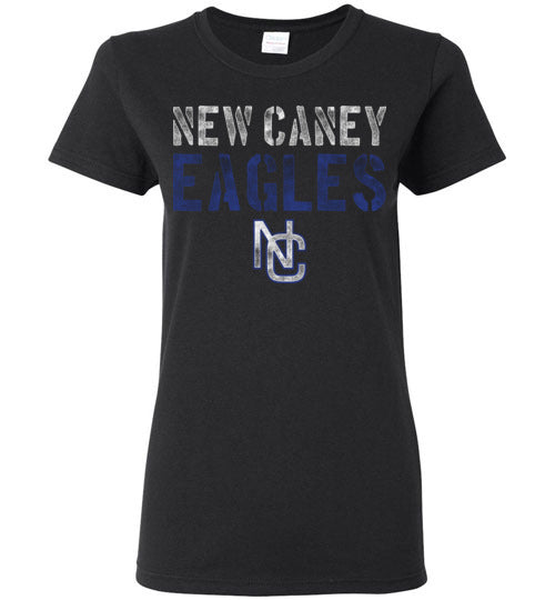 New Caney Eagles High School Black Women's T-shirt 17