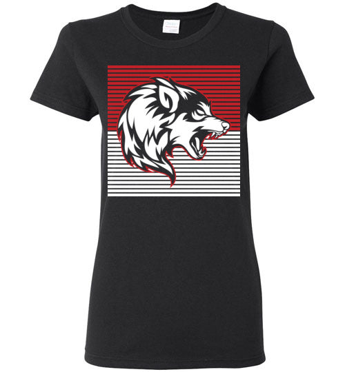 Langham Creek High School Lobos Women's Black T-shirt 27