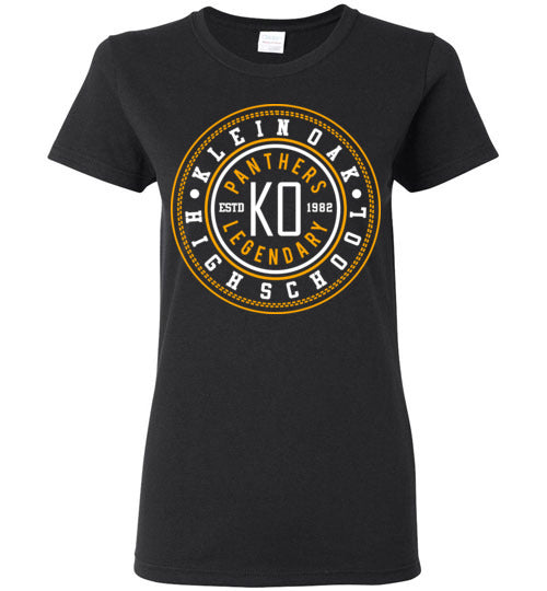 Klein Oak Panthers - Design 26 - Ladies Black T-shirt