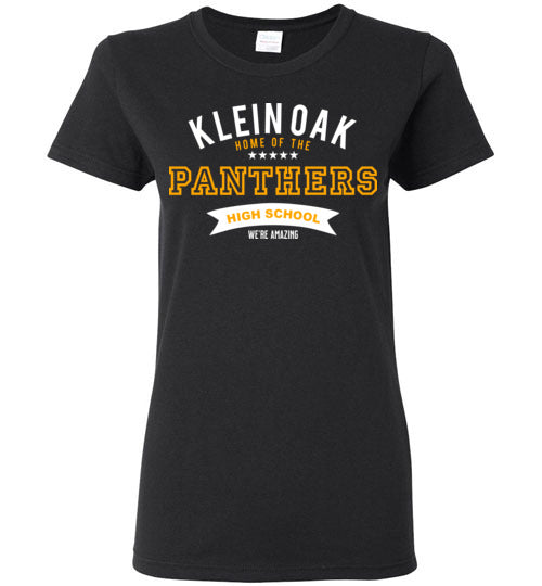 Klein Oak High School Panthers Ladies Black T-shirt 96