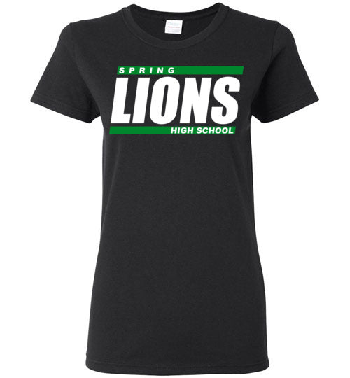 Spring High School Lions Women's Black T-shirt 72