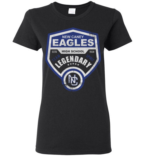 New Caney Eagles High School Black Women's T-shirt 14