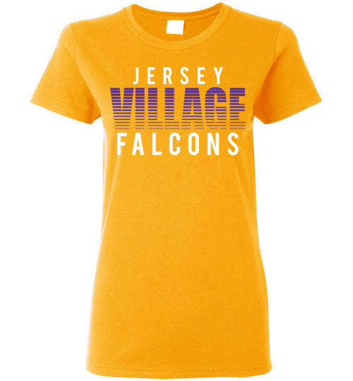 Jersey Village High School Falcons Women's Gold T-shirt 24