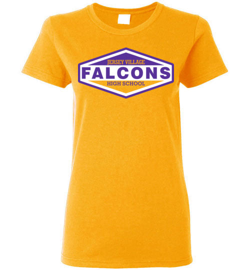 Jersey Village High School Falcons Women's Gold T-shirt 09