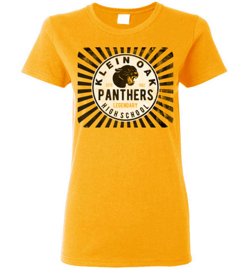 Klein Oak High School Panthers Ladies Gold T-shirt 68