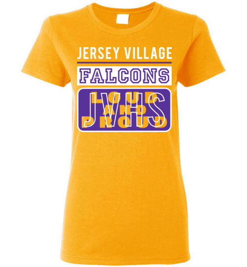 Jersey Village High School Falcons Women's Gold T-shirt 86