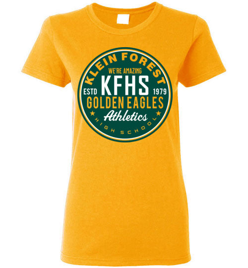 Klein Forest High School Golden Eagles Ladies Gold T-shirt 28