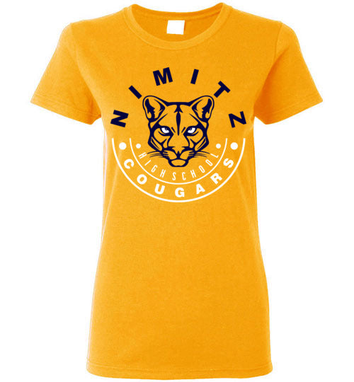 Nimitz High School Cougars Women's Gold T-shirt 19