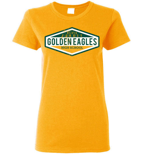 Klein Forest Golden Eagles Gold Ladies T-shirt - Design 09