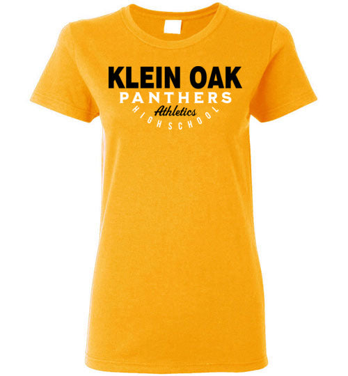Klein Oak Panthers - Design 12 - Ladies Gold T-shirt