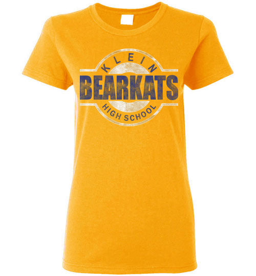 Klein High School Bearkats Ladies Gold T-shirt 11