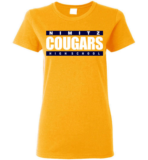 Nimitz High School Cougars Women's Gold T-shirt 98