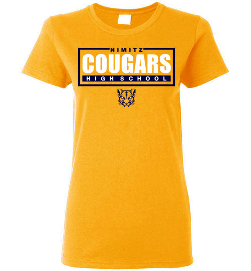 Nimitz High School Cougars Women's Gold T-shirt 49