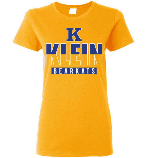 Klein High School Bearkats Ladies Gold T-shirt 23