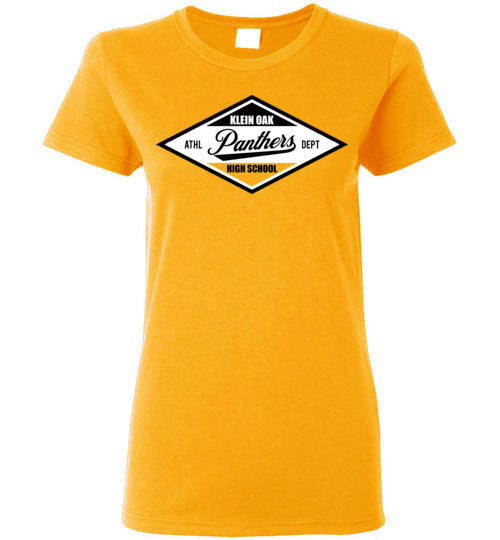 Klein Oak Panthers - Design 13 - Ladies Gold T-shirt