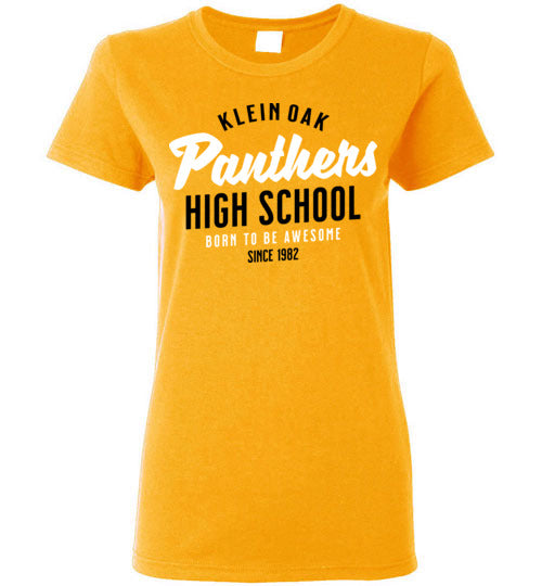 Klein Oak Panthers - Design 74 - Ladies Gold T-shirt