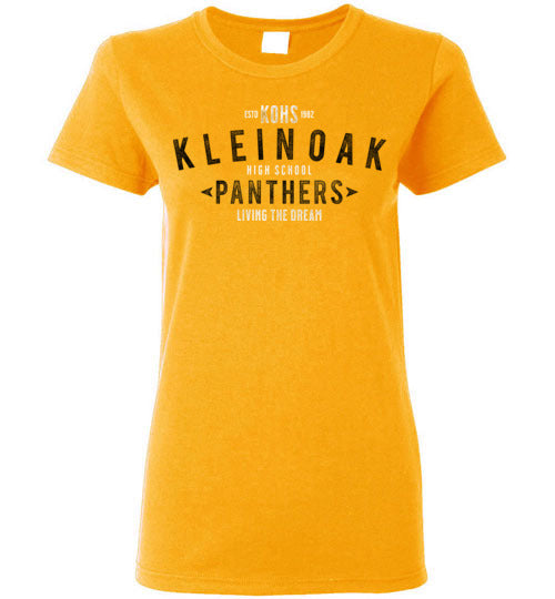 Klein Oak High School Panthers Ladies Gold T-shirt 42