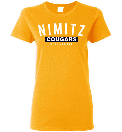 Nimitz High School Cougars Women's Gold T-shirt 21