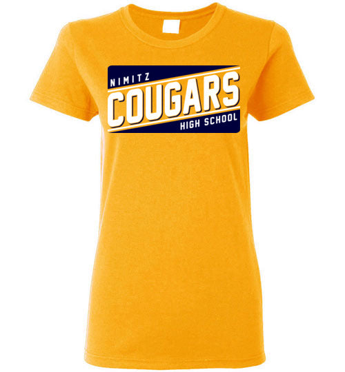 Nimitz High School Cougars Women's Gold T-shirt 84