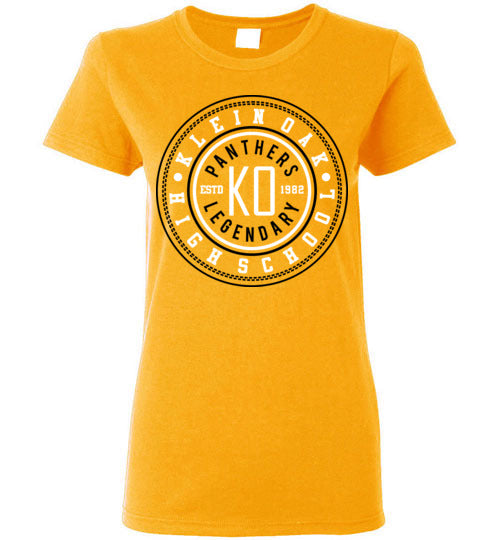 Klein Oak Panthers - Design 26 - Ladies Gold T-shirt