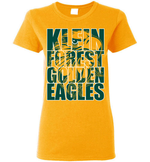 Klein Forest High School Golden Eagles Ladies Gold T-shirt 20