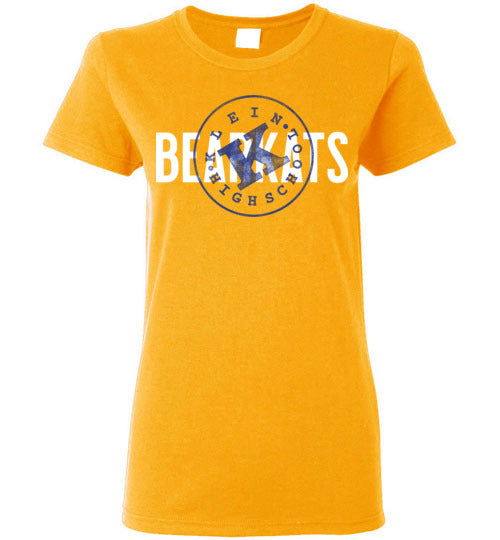 Klein High School Bearkats Ladies Gold T-shirt 88