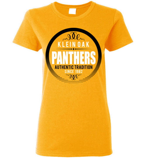 Klein Oak Panthers - Design 38 - Ladies Gold T-shirt