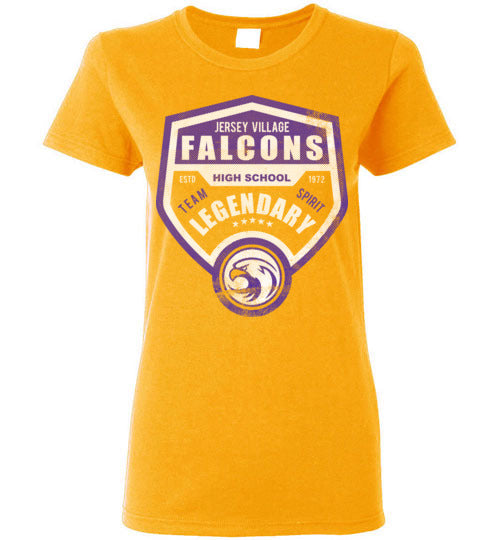 Jersey Village High School Falcons Women's Gold T-shirt 14