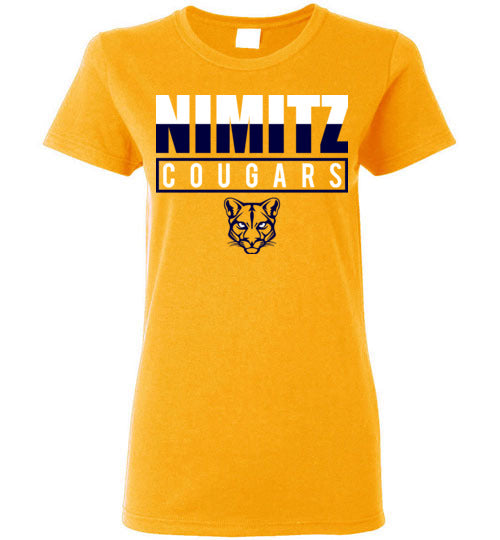 Nimitz High School Cougars Women's Gold T-shirt 29