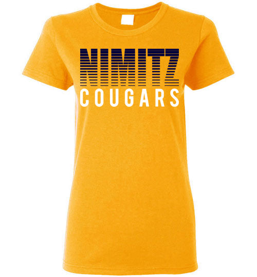 Nimitz High School Cougars Women's Gold T-shirt 24