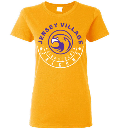 Jersey Village High School Falcons Women's Gold T-shirt 19