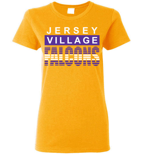 Jersey Village High School Falcons Women's Gold T-shirt 35